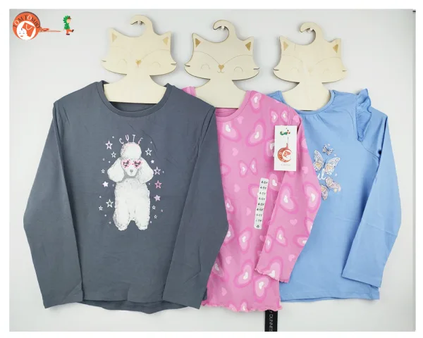 Girls Long Sleeve t shirt multipack