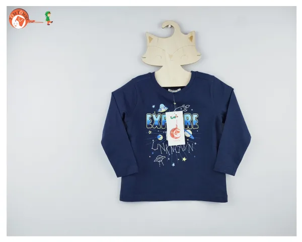 long sleeves boys winter printed t shirt
