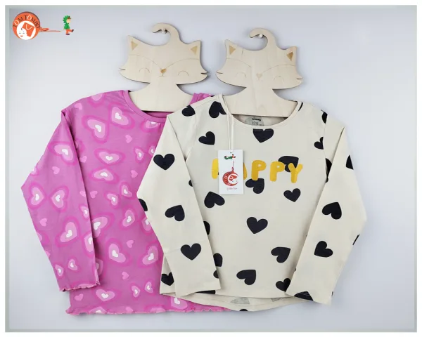girls long sleeves allover printed t shirt